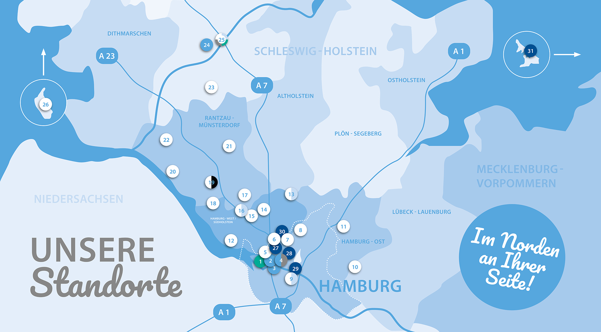 Standortkarte der Pflegediakonie